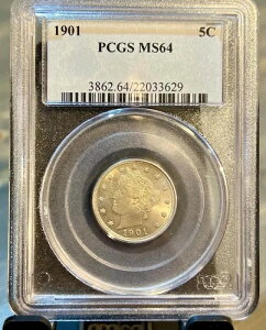 1901-5C�uV�v�j�b�P���BPCGS�O���[�hMS64�B�����Ȗ��Ăȕ\�ʂ����A��������Ƃ����ō��B