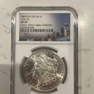 1884 O/O HOT 50 VAM 10 NGC MS63 GENE L HENRY LEGACY �����K�����
