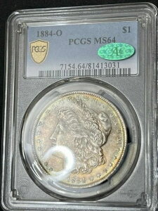 ????1884 O �����K�� �_���[ $1 PCGS MS64 - �O���[�� �����X�^�[ �g�[�����H�ς݁ACAC �t��!!! ���āI????