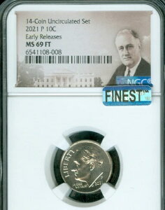 2021�N P ���[�Y�x���g �_�C�� NGC MS69 FT MAC �ō��O���[�h���X�|�b�g���X ��*