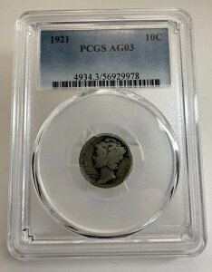 1921�N���}�[�L�����[�E�_�C�� - PCGS AG03 ���[�{�[���E�Z�~�L�[�E�f�C�g�I���������I