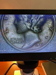 PCGS ����� Variety Vista �ŃG���[�������� Mercury Dime 90% �V���o�[ AU�B