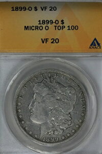 1899-O $1 �}�C�N�� O �g�b�v 100 VF20 ANACS �����K�� �V���o�[ �_���[ $1 �~�X ���o�e�B �w�b�h