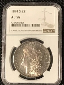 1891-S �����K���E�_���[ NGC AU 58 **�����������X�^�[�g�i�[**