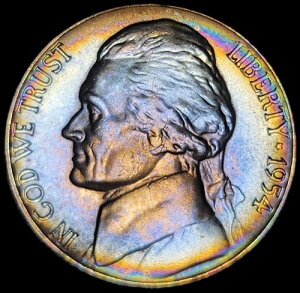 Rainbow Toned 1954 �W�F�t�@�[�\���j�b�P�� MS-65 ANACS �i�C�X�X�e�b�v-