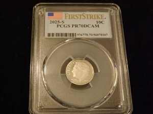 2025-S 10 C DIME �t�@�[�X�g �X�g���C�N PCGS PR 70-