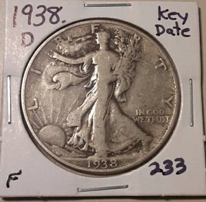 1938-D �f���o�[�~���g US 50�Z���g �E�H�[�L���O�E���o�e�B�E�n�[�t�h�� 90%��� (233-71)