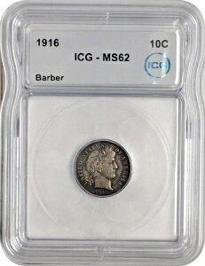1916 Barber Dime 10C ICG MS62 ������-