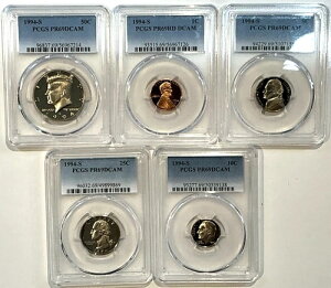 1994-S �v���[�t�Z�b�g 5���Z�b�g �R�C�� �V�i�Ӓ�ς� PCGS PR69 DCAM �M�t�g�ɍœK