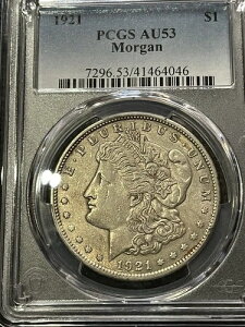 1921�N �����K����� PCGS AU 53 !! ���C�g�S�[���h�̐F���� - ���� - ������