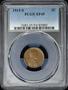 1915�N-S 1C �����J�[���Z���g-�^�C�v1 �E�B�[�g���o�[�X PCGS XF45BN-