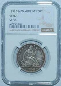 1858 S NGC VF35 VP-001 WB-12 MPD ���t�s�� ���Ȍ^���o�e�B�n�[�t�_���[