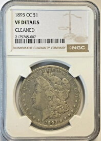 1893 CC モーガン「NGC VF - 詳細」 - 非常に魅力的な希少なカーソンシティ、低ミント?