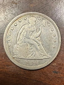 1846年 着席型リバティドル 非常に美しい XF グレードとして良好