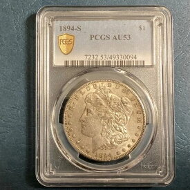 1894年 S モーガン シルバードルコイン PCGS AU53