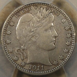 1911-D �o�[�o�[ �N�H�[�^�[ 25�Z���g PCGS�F�� XF45