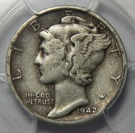 1942/1 PCGS VF30 マーキュリーシルバーダイム