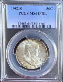 1952年 - S フランクリン ハーフ PCGS MS64 FBL ブルーラベル