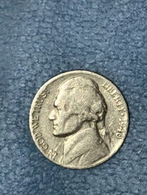 1940年 5C ジェファーソンニッケル ミントマークなし