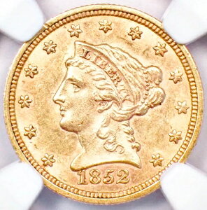 1852�N ���o�e�B�S�[���h�N�H�[�^�[�C�[�O�� 2.50�h���R�C�� - NGC �����ʏڍ� (UNC MS)