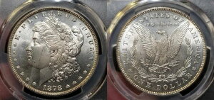 1878�N P 7/8 �e�[���t�F�U�[ �X�g�����O ���[�K�� �V���o�[ �_���[ $1 PCGS MS 64