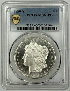 1880 S ���[�K�� �V���o�[ �_���[ $1 PCGS MS66 PL ??���i�� & �v���[�t�����i??