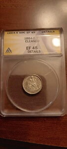 1864�N S 10�Z���g ���Ȏ��R�̏��_�� ��� 10�Z���g ANACS XF45 �T���t�����V�X�R