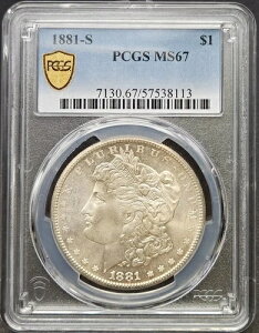 1881-S 1 �h�� �����K����݁APCGS MS 67�A�P���ڂ̖���!