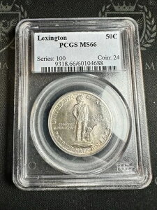 1925�N 50�Z���g ���L�V���g�� PCGS MS66 �V���[�Y 100�W�F�� UNC �g�i�[