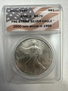 2000/1999 ANACS MS70 �v���X�g���C�N�V���o�[�C�[�O��2000�R�C���A1999�N�ɒ���