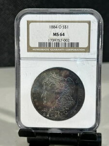 1884 O �����K����� MS64 NGC �f���A�������X�^�[�g�i�[ �_�[�N���b�`�J���[