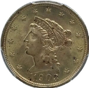1903�N-P ���o�e�B�w�b�h �S�[���h �N�H�[�^�[ �C�[�O�� $2.50 [49633140] PCGS MS 64 #14171-