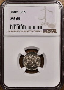 :1880 3CN 3�Z���g�j�b�P�� �h��� NGC MS65 �� R5 44/48 ���[�|�b�v �ō��O���[�h