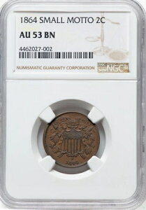 1864 2C NGC AU53 2�Z���g �X���[�����b�g�[ �󏭃R�C�� �������� FED EX 2���z��