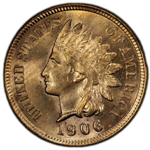 1906 �N�C���f�B�A�� �Z���g - PCGS MS65RD - �R����悤�ȐԐF - PQ �i��!