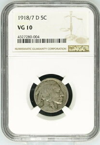 1918 D �j�b�P�� �C���f�B�A���w�b�h�܂��̓o�b�t�@���[ NGC VG-10 /7