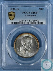 1936-D �V���V�i�e�B�L�O 50 �Z���g NGC MS67 - �ڂ��䂭���B���e�[�W�̔�����!!!
