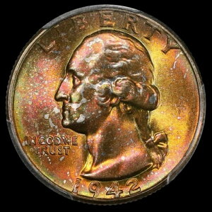 1942�N P ���V���g�� �N�H�[�^�[ PCGS MS67+ CAC �v���X�O���[�h ���C���{�[�g�[�� �����X�^�[�J���[