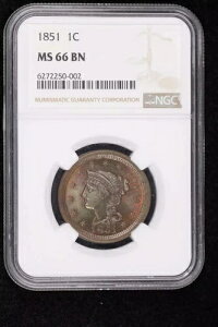 1851�N �҂ݍ��݃w�A �Z���g NGC MS-66 BN