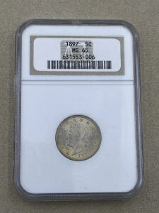 1897 5C NGC MS65 �I���W�i���J���[ & �T�[�t�F�X ���o�e�B V �j�b�P��-