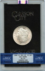1880-CC �q�b�g���X�g-40 �����K���E�_���[ VAM-7 REV/ 78 GSA �z�[�h S$1 NGC MS63