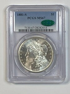 1881-S ���[�K�� �V���o�[ �_���[ PCGS MS67 CAC**BBXEE014** �����X�^�[ PQ ���!
