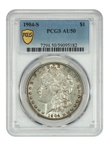 1904-S $1 PCGS AU50 - �����K���E�_���[ - �L�[�E�f�C�g S-�~���g�E�����K���E�_���[