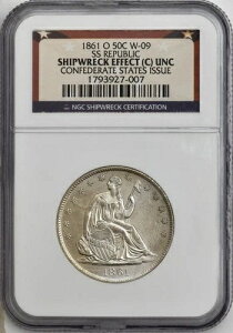 1861-O �����n�[�t 50�Z���g SS ���a���암�A�����s CSA W-09 Unc NGC