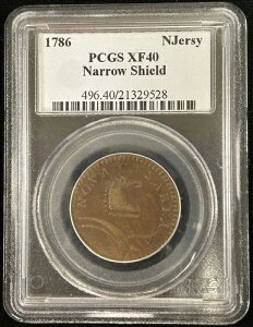 1786�N �j���[�W���[�W�[���� - �i���[�V�[���h�p�ȏ��� - PCGS XF-40