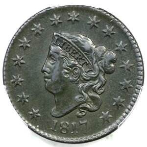 1817�N N-16 PCGS AU�f�B�e�[�� 15�X�^�[�}�g�����܂��̓R���l�b�g�w�b�h ���[�W�Z���g�R�C�� 1C-