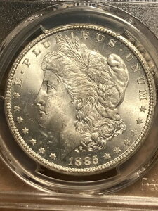 1885�NCC�����K���E�_���[ - PCGS MS65+ - �W�F��+�u���X�g�z���C�g�L�[�f�C�g - ���s����228,000��