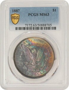 1887�N �����K����� $ MS63 �����X�^�[�J���[ �Z�L���A PCGS 949060-5