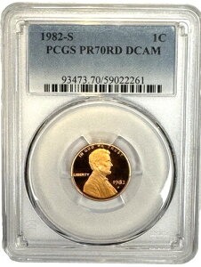 1982�N S 1C �����J�[���E�Z���g LOW POP �O���[�f�B���O�ς� �v���[�t �t���[���X PCGS PR70 RD DCAM