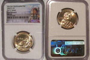 2022 D Ely S. Parker Native Sacagawea 1�h�� NGC MS 69 ����